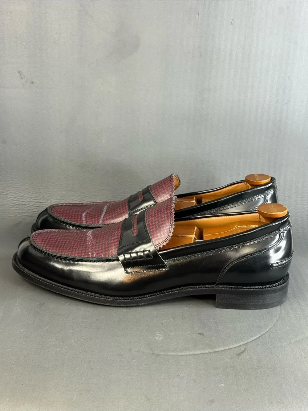 Paul Fredrick Vero Cuoio made in Italy slip on leather loafers shoes men's 13